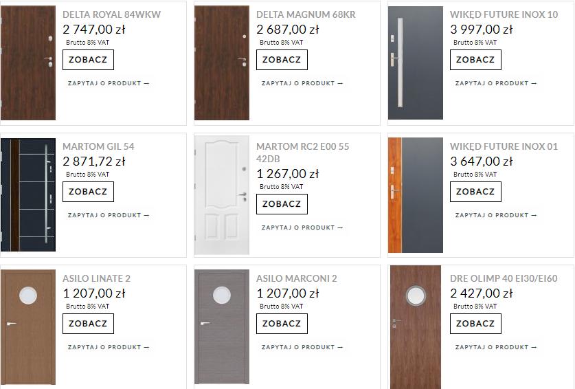 Drzwi techniczne do domu