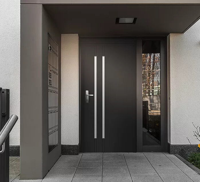 Drzwi zewnętrzne grafitowe