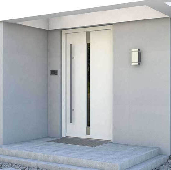 Drzwi zewnętrzne białe