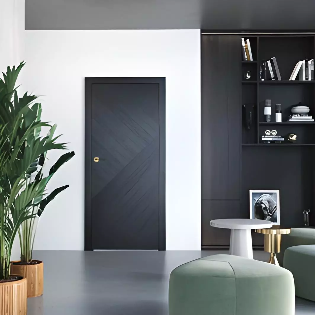 Drzwi wewnętrzne z naturalną okleiną